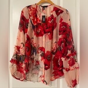 LS Ruffle SLV Blouse